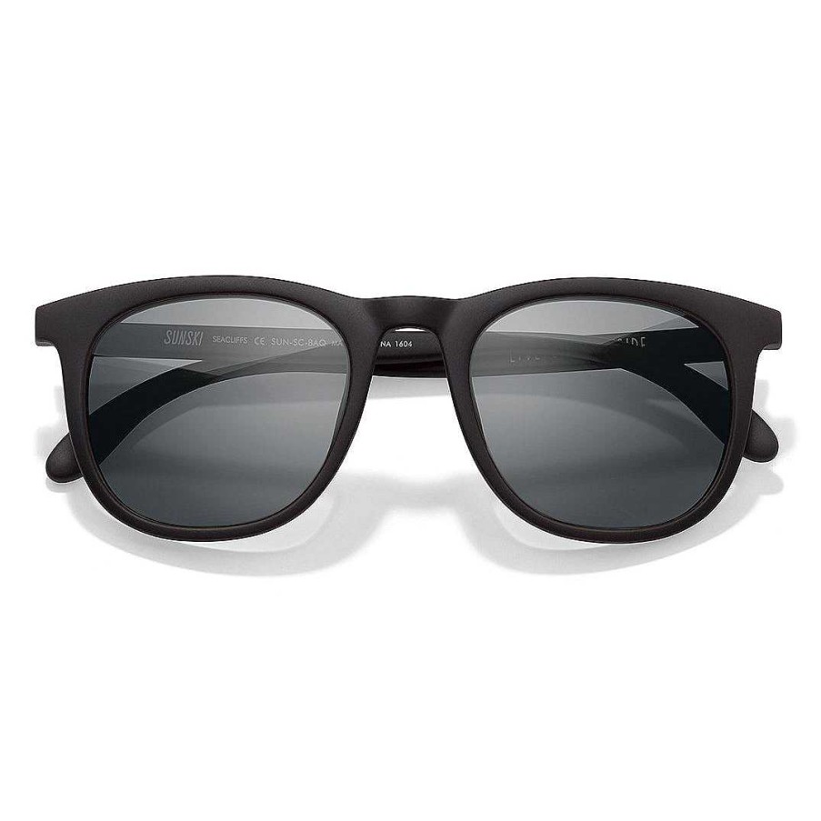 Herren Sunski Sonnenbrillen Und Schutzbrillen | Seacliff-Sonnenbrille Schwarz Und Dunkel