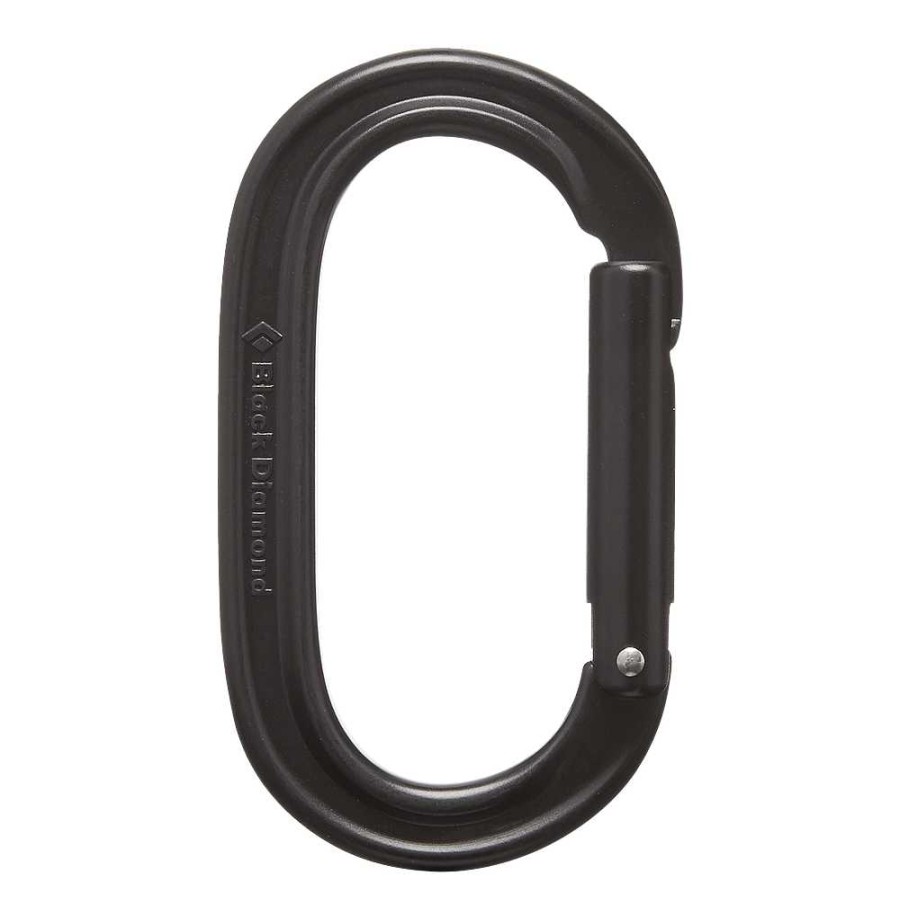 Gang Black Diamond Equipment | Ovaler Keylock-Karabiner Schwarz