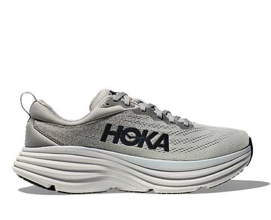 Schuhwerk Hoka Schuhe | Bondi 8 Wide Schuhe Fur Herren Haifischhaut/Hafennebel