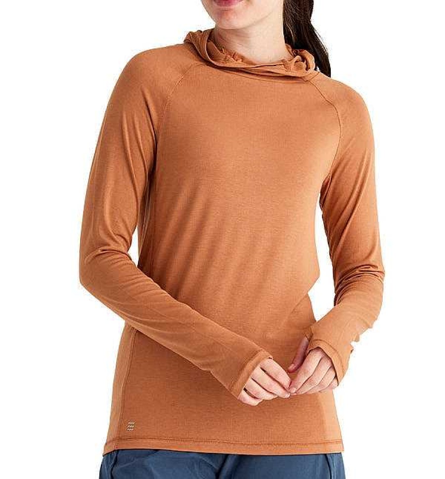 Damen Free Fly Apparel Hemden | Bamboo Shade Kapuzenpullover Fur Damen Wustensonne