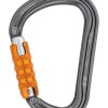 Gang Petzl | William Ball-Lock Kletterkarabiner Grau