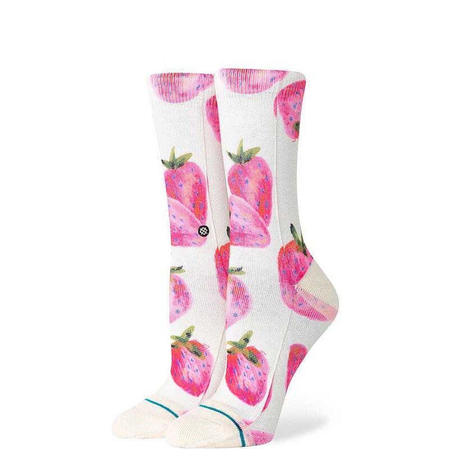 Damen Stance Socken | Gotta Jam Poly Crew Socken Cremefarben