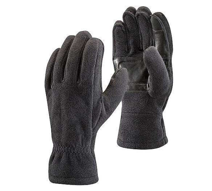 Herren Black Diamond Equipment Handschuhe | Mittelschwere Fleece-Handschuhe Schwarz