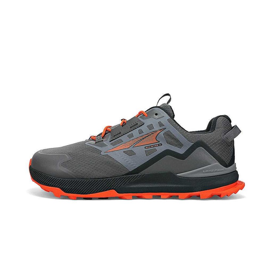 Schuhwerk Altra Schuhe | Lone Peak Allwetter-Low 2 Fur Herren Grau/Orange