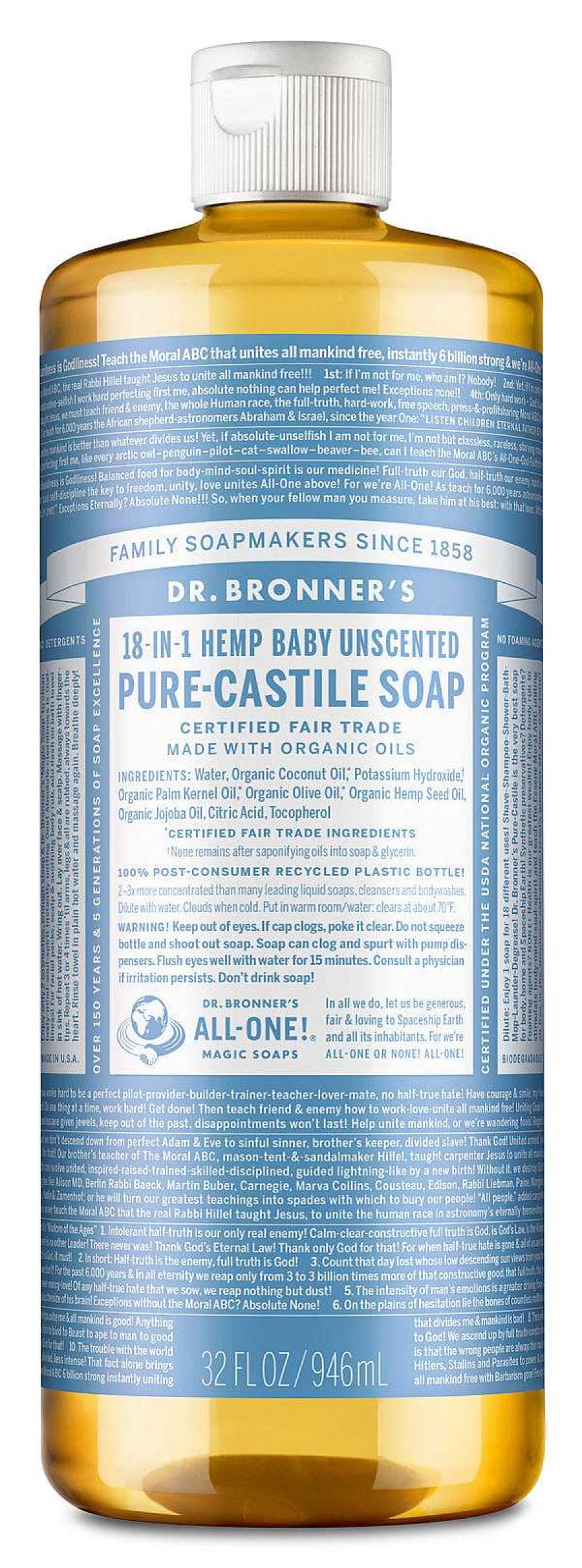 Gang Dr. Bronner's | Reinkastilische Flussigseife Baby Ohne Duftstoffe