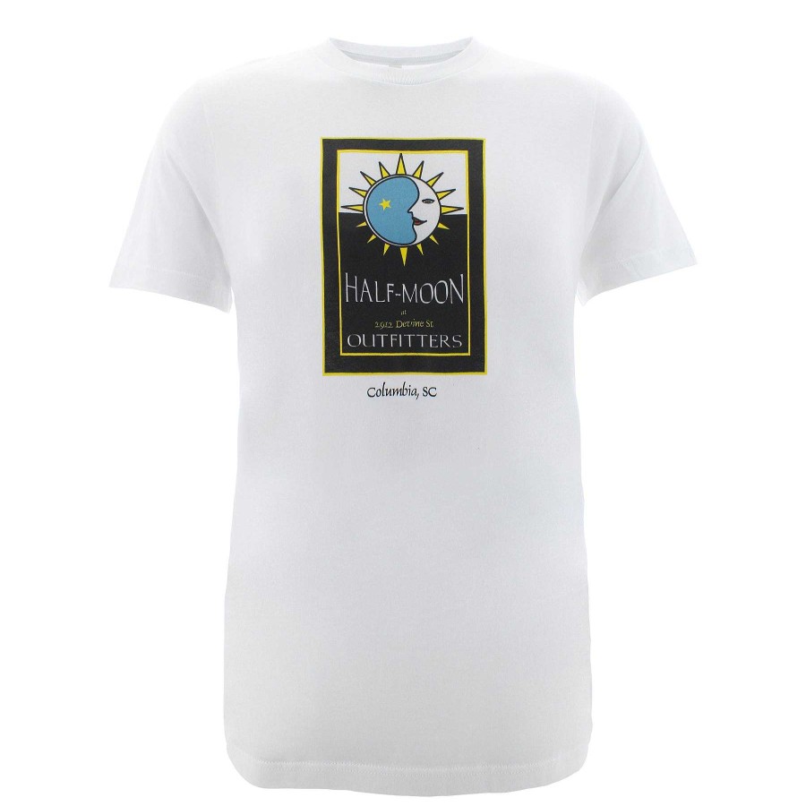 Half-Moon-Kollektion Half-Moon Outfitters Halbmondbekleidung | Turn90 Columbia Original Logo Kurzarm-T-Shirt Weis