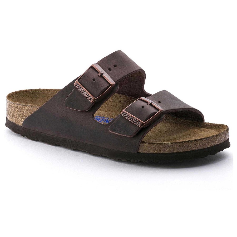 Schuhwerk Birkenstock Sandalen | Arizona Sandalen Aus Geoltem Leder Mit Weichem Fusbett Fur Herren Habana