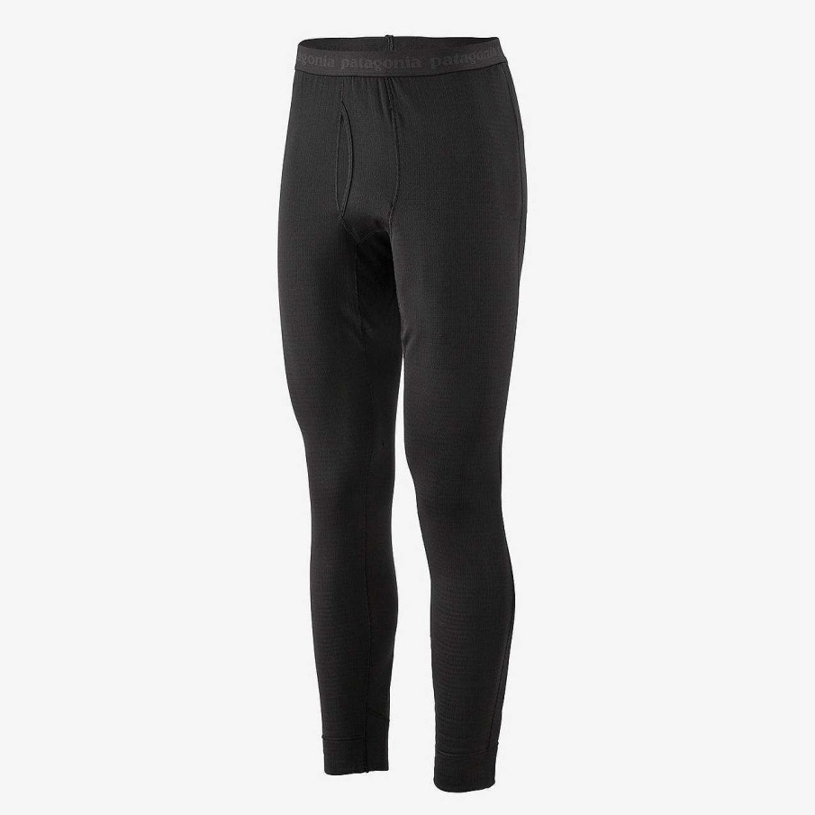 Herren Patagonia Baselayer Und Unterwasche | Capilene Thermal Weight Bottoms Fur Herren Schwarz