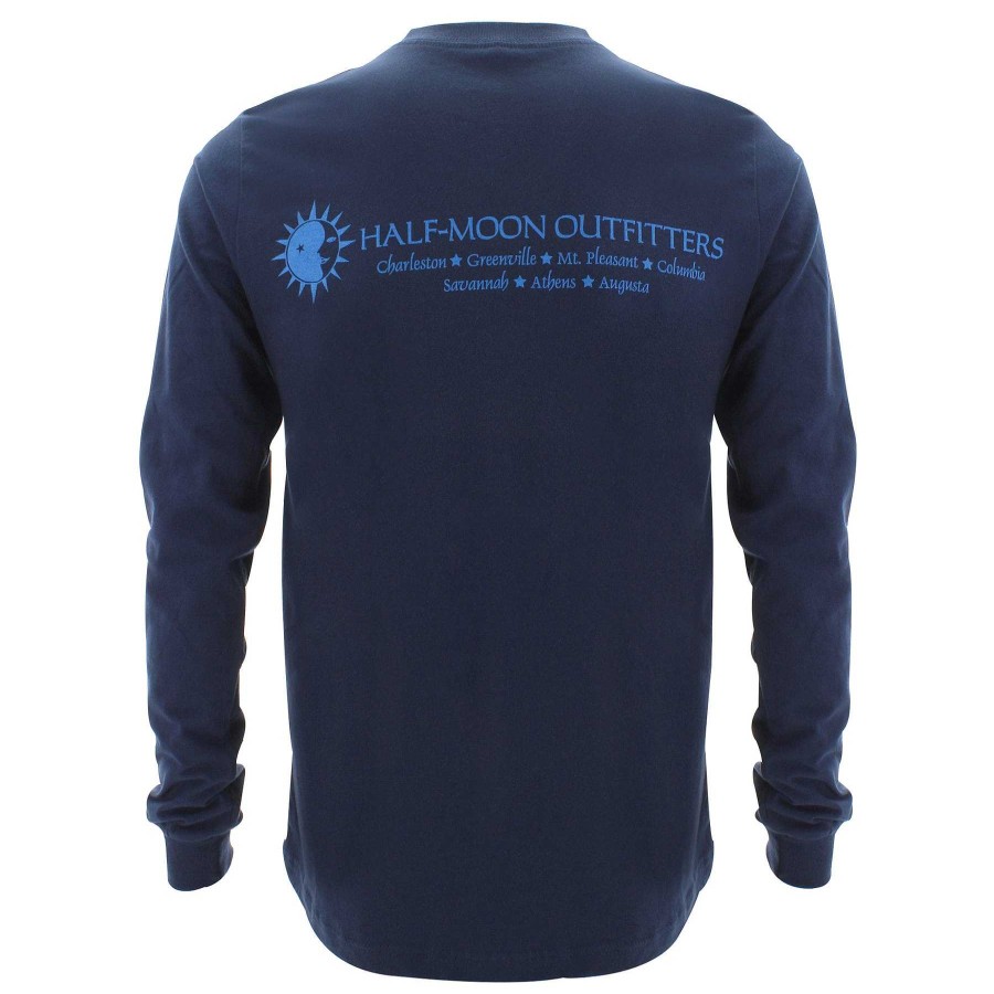 Half-Moon-Kollektion Half-Moon Outfitters Halbmondbekleidung | Langarm-T-Shirt Mit Hmo-Logo