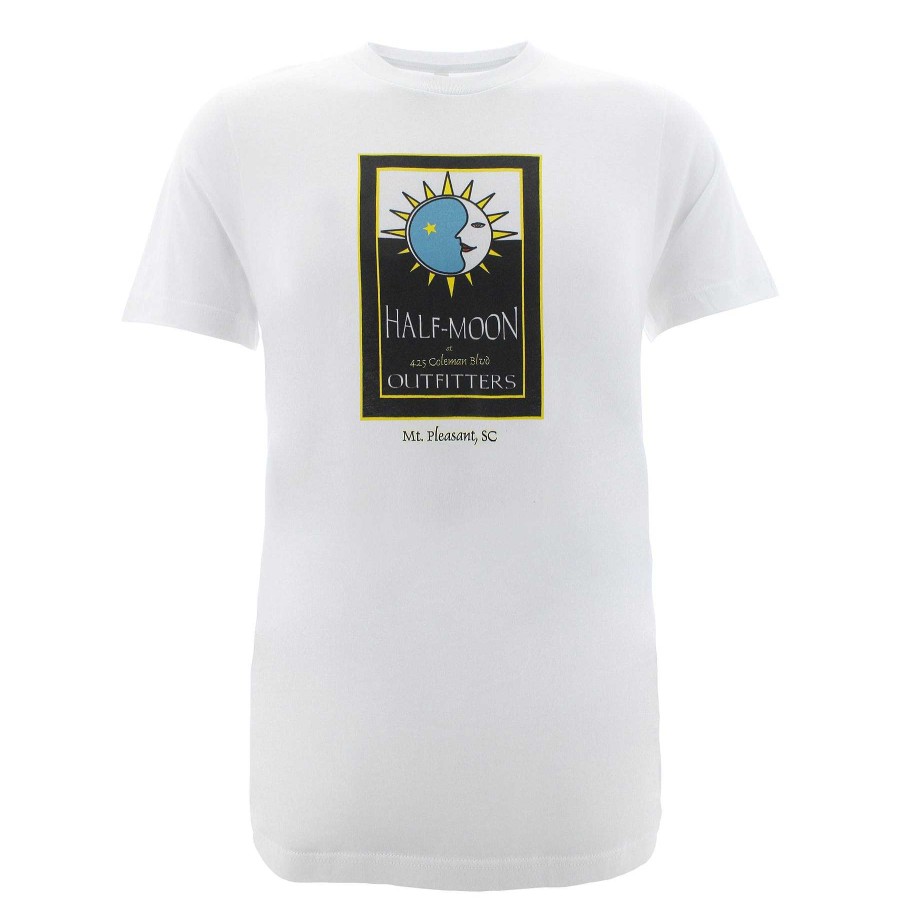 Half-Moon-Kollektion Half-Moon Outfitters Halbmondbekleidung | Turn90 Mt. Pleasant Original Logo Kurzarm-T-Shirt Weis