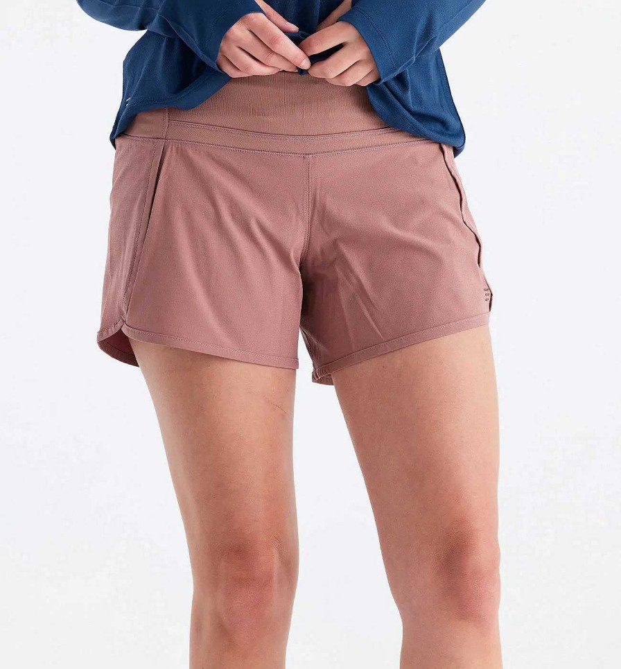 Damen Free Fly Apparel Kurze Hose | Mit Bambus Gefutterte Breeze-Shorts Fur Damen 4 Zoll