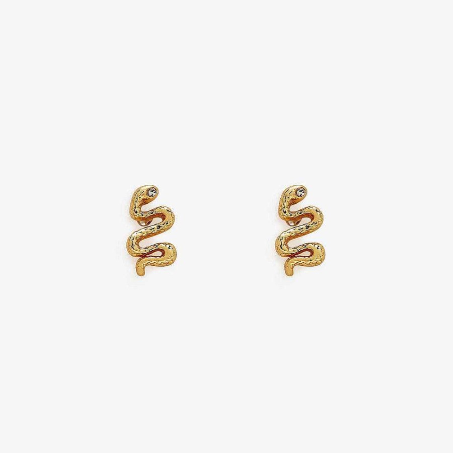 Damen Pura Vida Schmuck | Schlangen Ohrstecker Gold