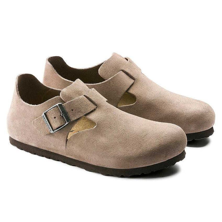 Schuhwerk Birkenstock Schuhe | London Fur Frauen Taupefarbenes Wildleder