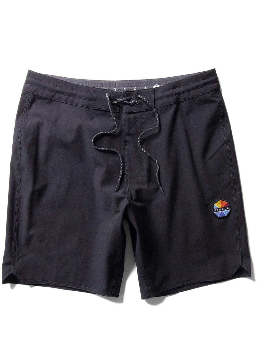 Herren Vissla Bademode | Solid Sets 18,5" Boardshorts Fur Herren Schwarz