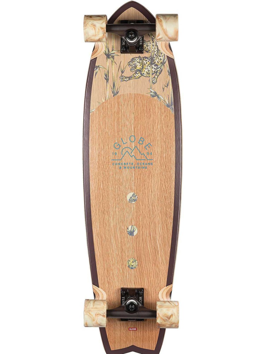 Gang Globe | Chromantisches 33-Zoll-Skateboard Weise Eiche/Jaguar