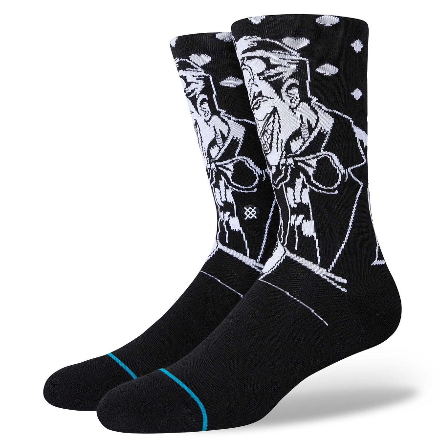 Herren Stance Socken | Batman The Joker Crew Socken Schwarz