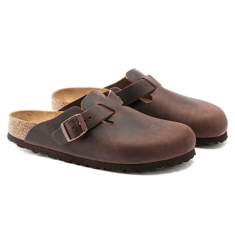 Schuhwerk Birkenstock Schuhe | Boston-Clogs Aus Geoltem Leder