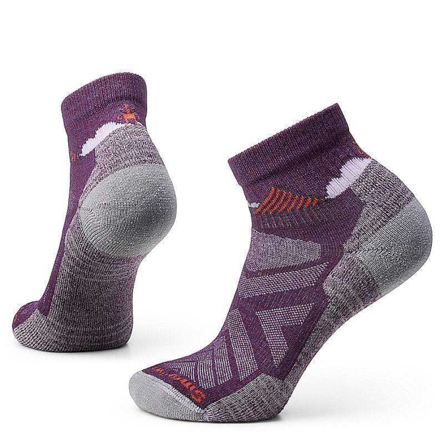 Damen Smartwool Socken | Hike Light Cushion Clear Canyon Patten Knochelsocken Fur Damen Lila Iris