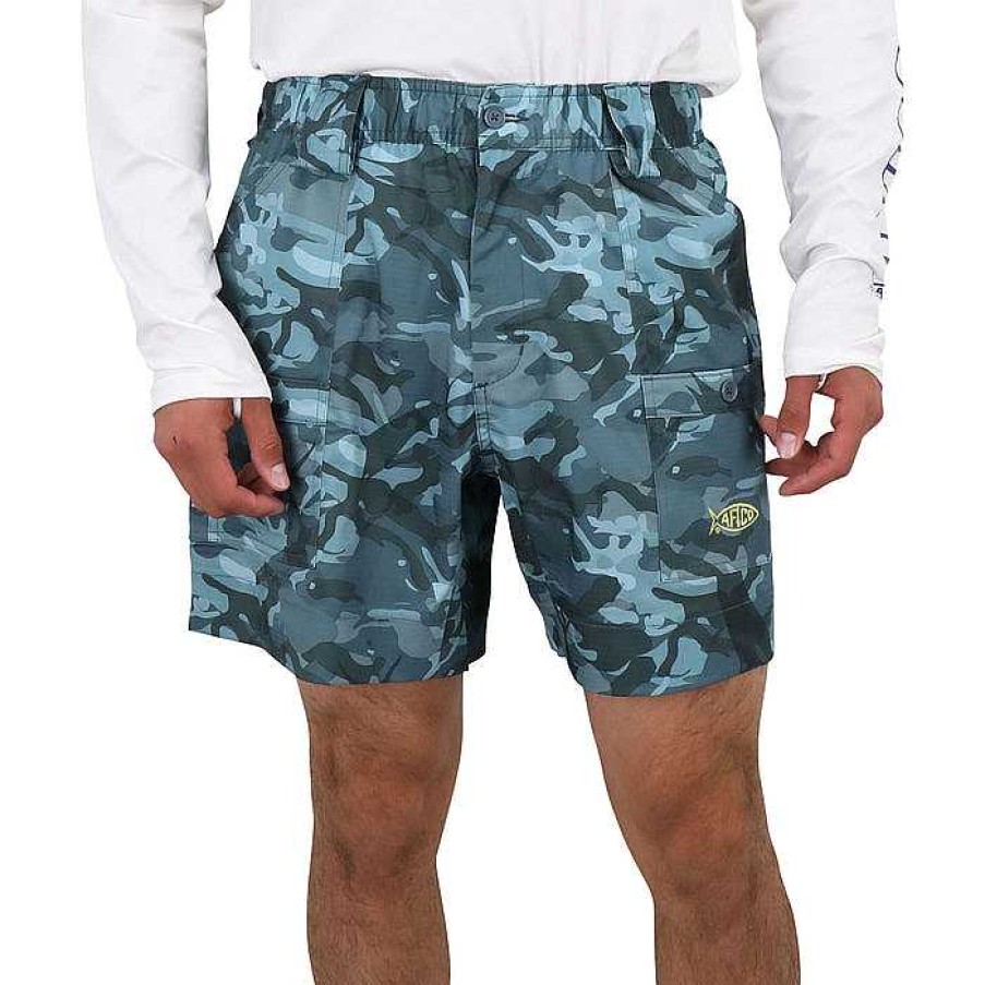 Herren AFTCO Kurze Hose | 6" Camo Original Angelshorts Fur Herren