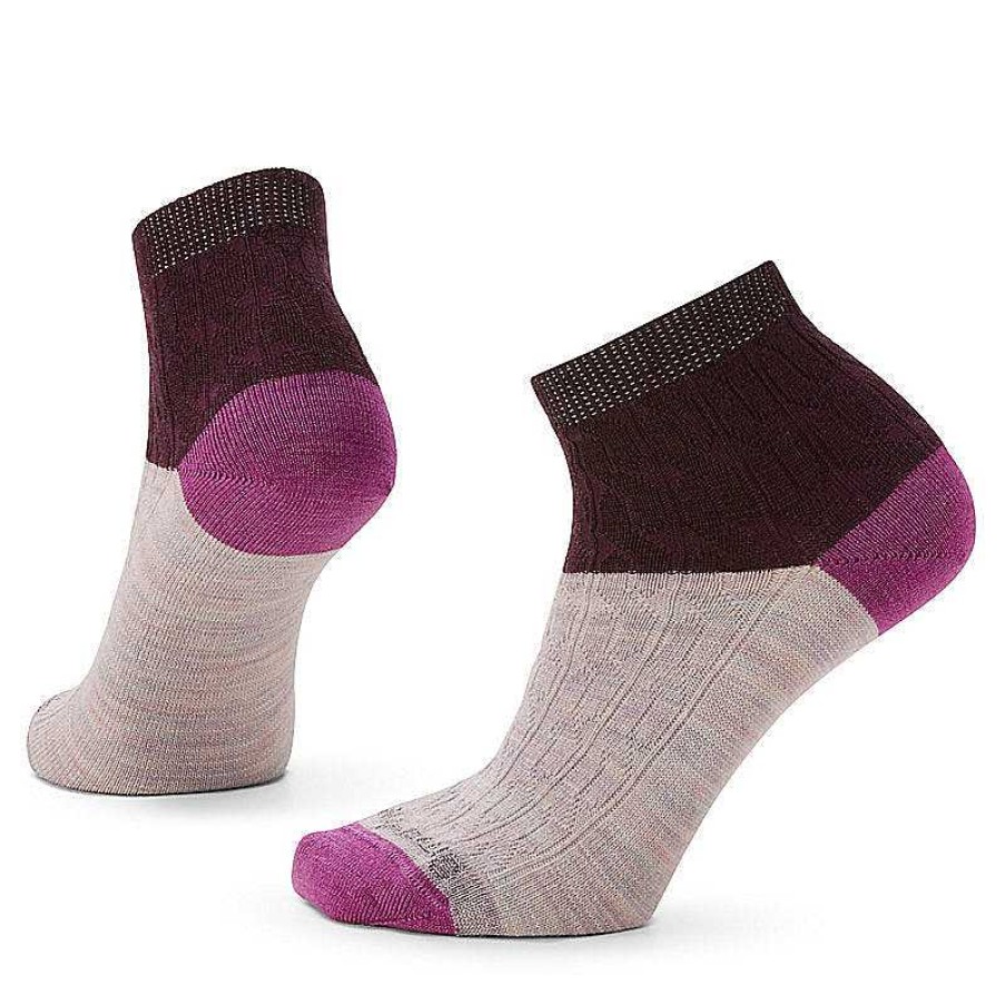 Damen Smartwool Socken | Alltagssocken Mit Zopfmuster Fur Damen