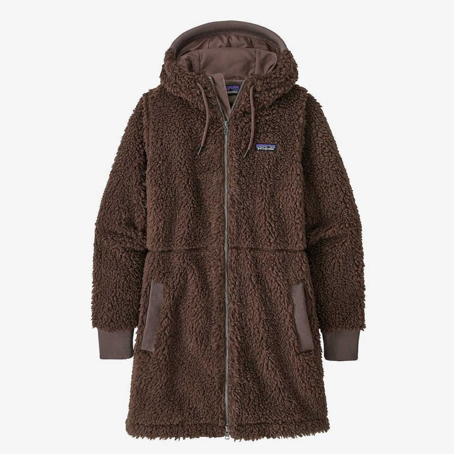 Damen Patagonia Isolierung | Staubiger Mesa-Fleece-Parka Fur Damen Kegelbraun