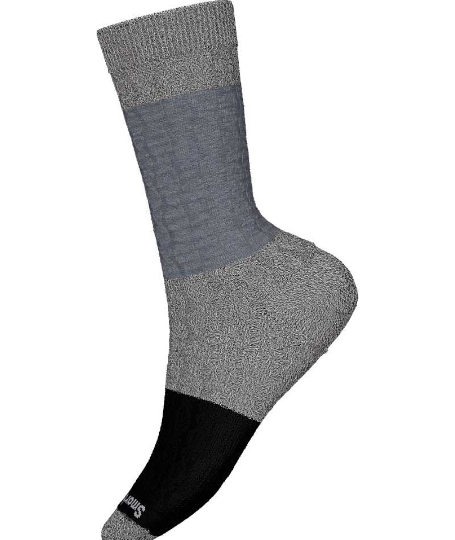 Damen Smartwool Socken | Alltagliche Socken Mit Zopfmuster Und Farbblockmuster Fur Damen Holzkohle