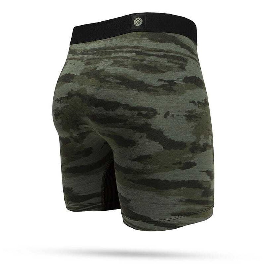 Herren Stance Baselayer Und Unterwasche | Ramp Camo Butter Blend Boxershorts Fur Herren Ramp Camo Armeegrun