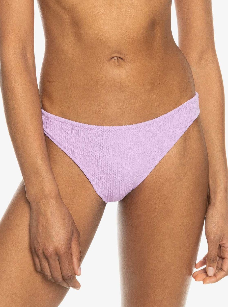 Damen Roxy Bademode | Aruba Moderate Bikinihose Krokusblutenblatt