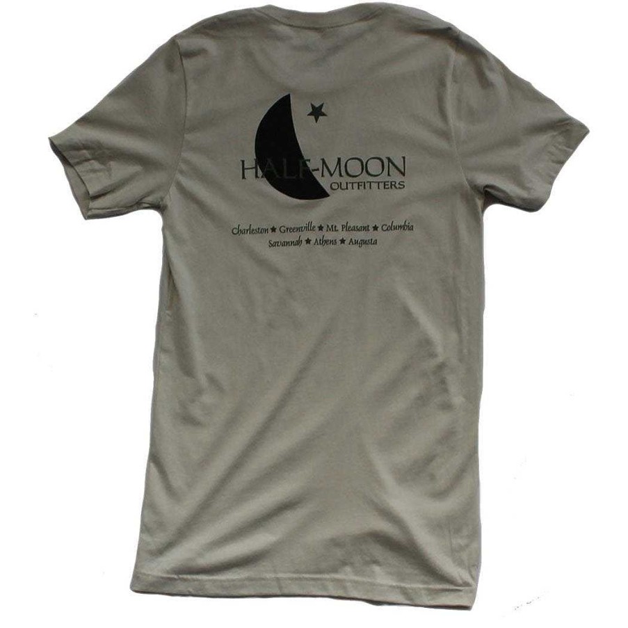 Half-Moon-Kollektion Half-Moon Outfitters Halbmondbekleidung | Kurzarm-T-Shirt Mit Halbmond-Logo