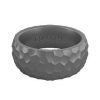 Herren Qalo Ringe | Geschmiedeter Silikonring Fur Manner Metallisch/Grauer Stahl