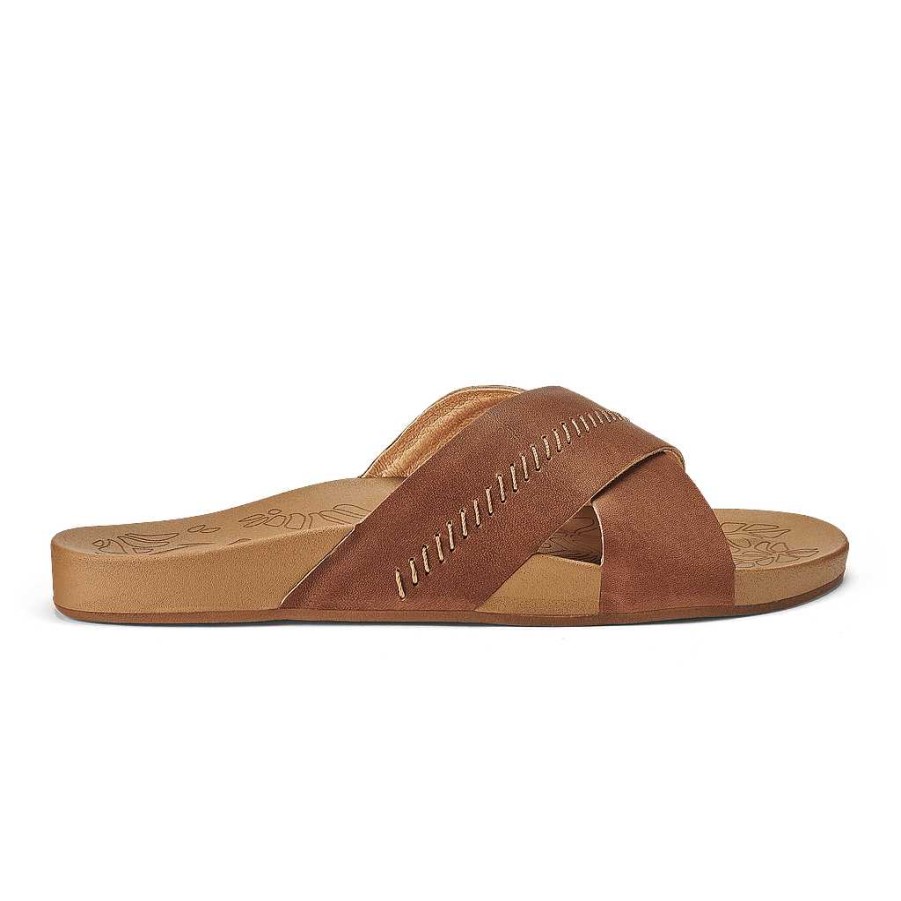 Schuhwerk Olukai Sandalen | Kipe'A 'Olu Slide Sandalen Fur Damen Sahara