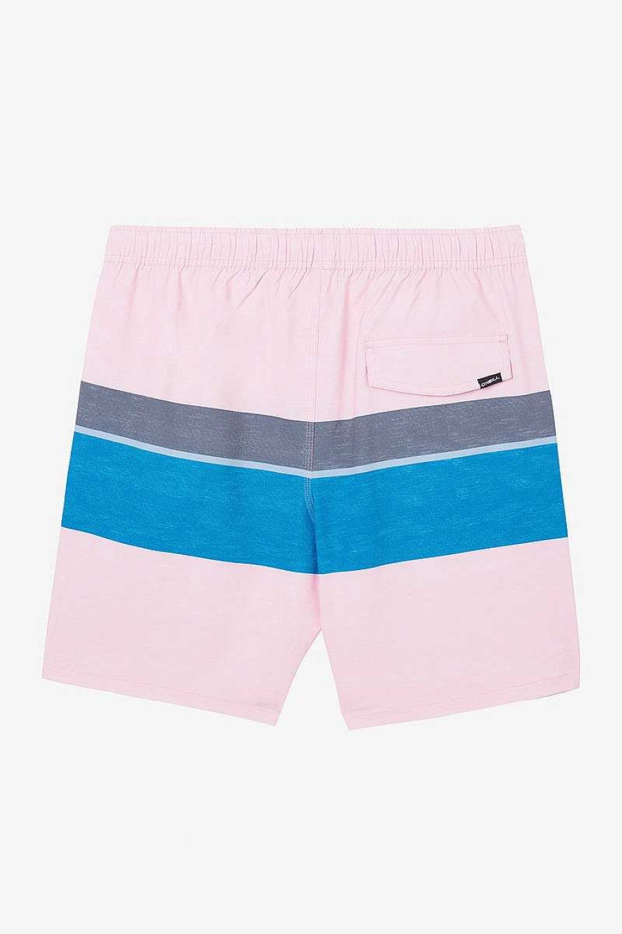 Herren O'Neill Bademode | Hermosa Block Crew 17" Boardshorts Fur Herren Rosa Staub