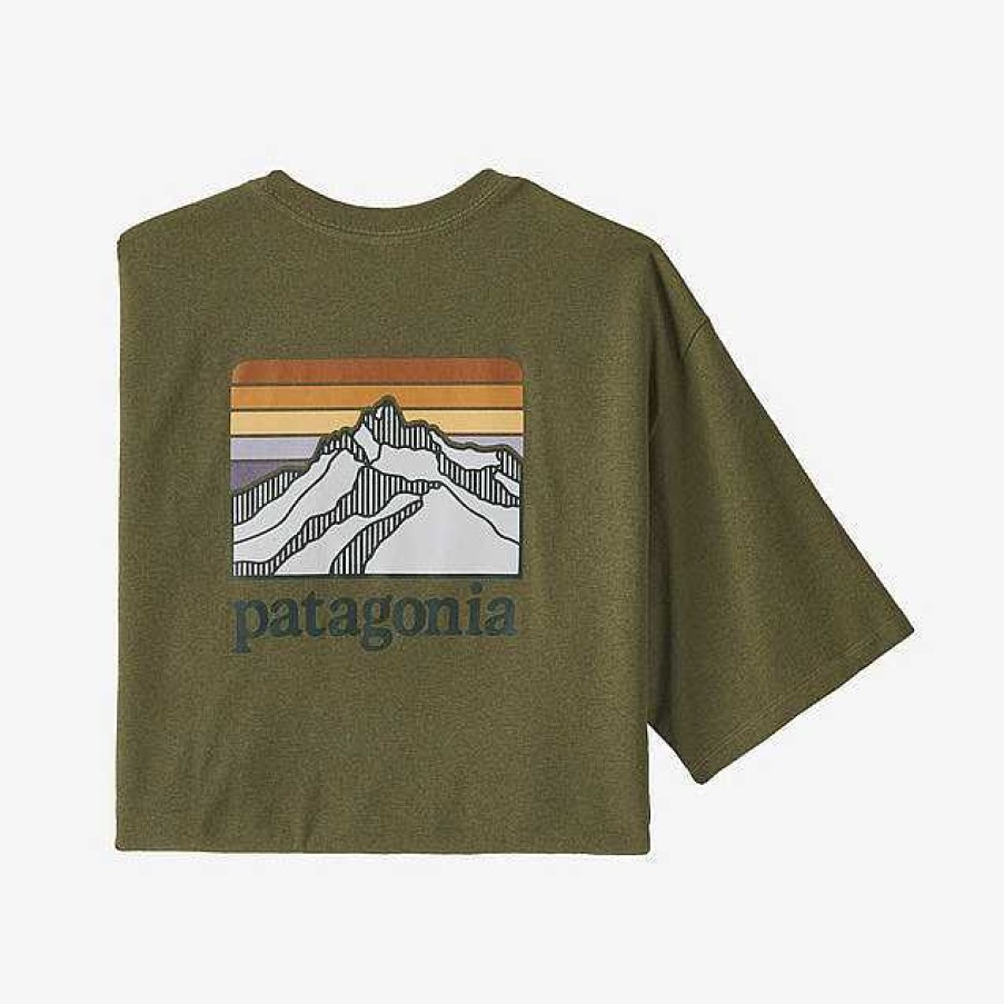 Herren Patagonia Hemden | Line Logo Ridge Pocket Responsibili-T-Shirt Fur Herren