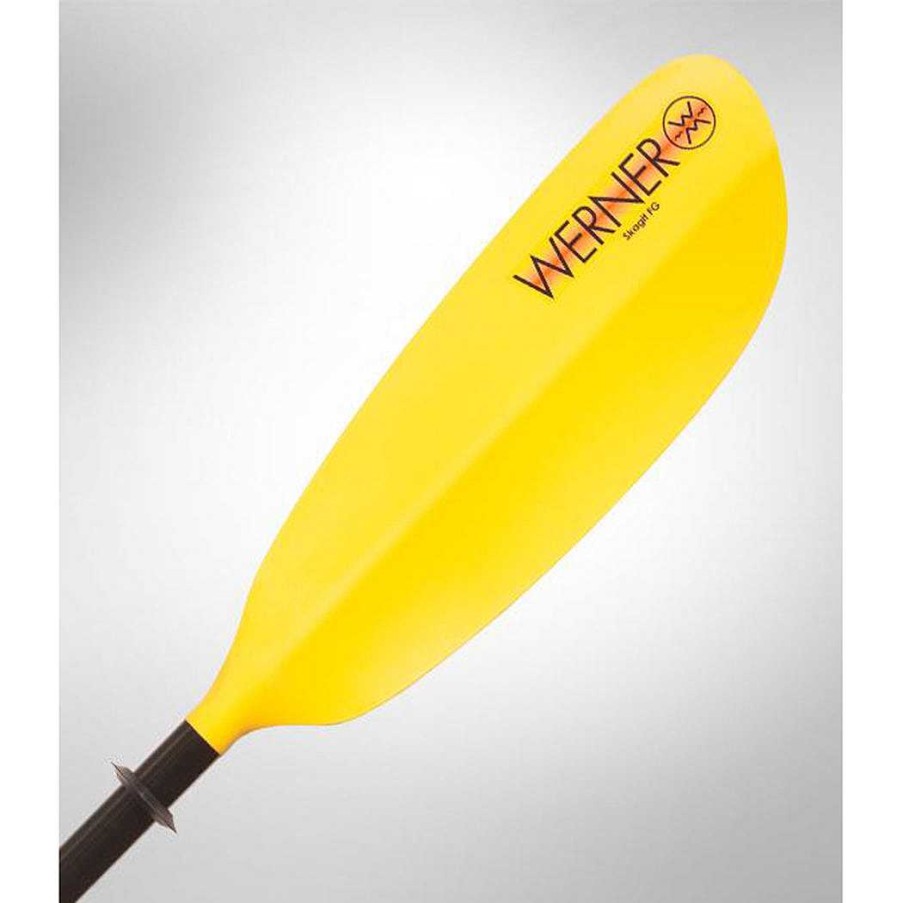 Gang Werner Paddles | Skagit Fiberglas Verstellbares Paddel Mit Geradem Schaft Gelb