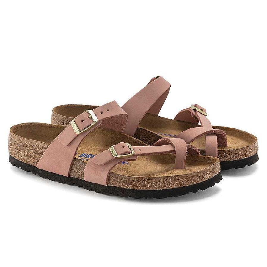 Schuhwerk Birkenstock Sandalen | Mayari Sandalen Aus Nubukleder Mit Weichem Fusbett Fur Damen Alte Rose