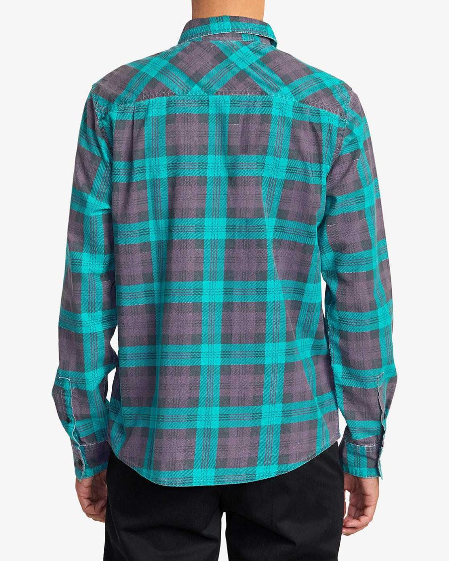 Herren RVCA Hemden | Panhandle Flanellhemd Fur Herren Purps