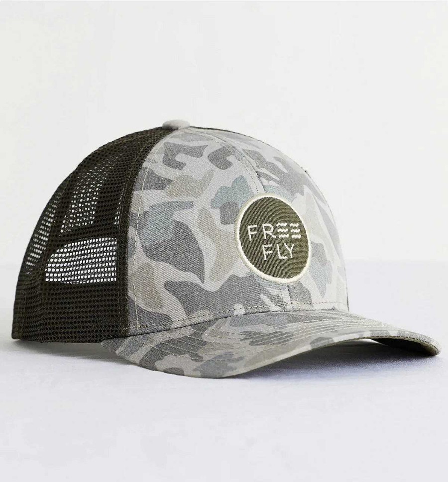 Herren Free Fly Apparel Kopf- Und Halsbekleidung | Camo-Trucker-Mutze