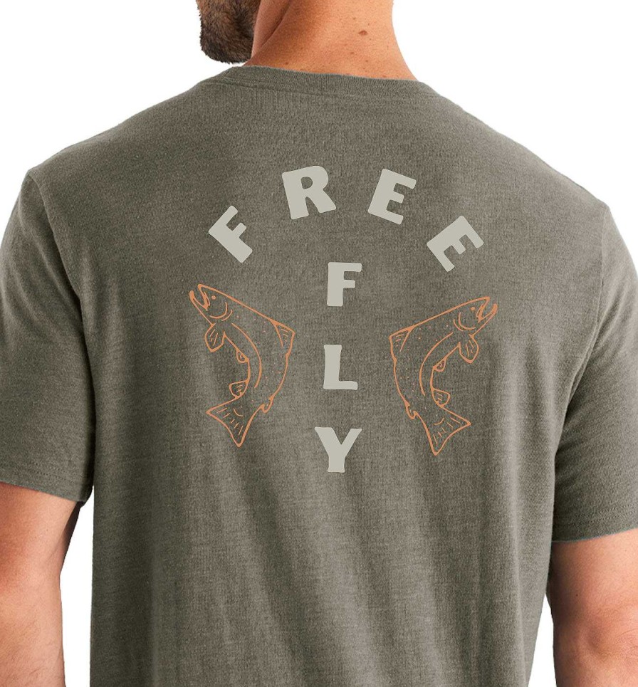 Herren Free Fly Apparel T-Shirts | Doubled Up T-Shirt Fur Herren Heidemudigkeit