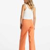 Damen Billabong Hose | Free Fall High-Waist-Hose Fur Damen Orangefarbener Kuss