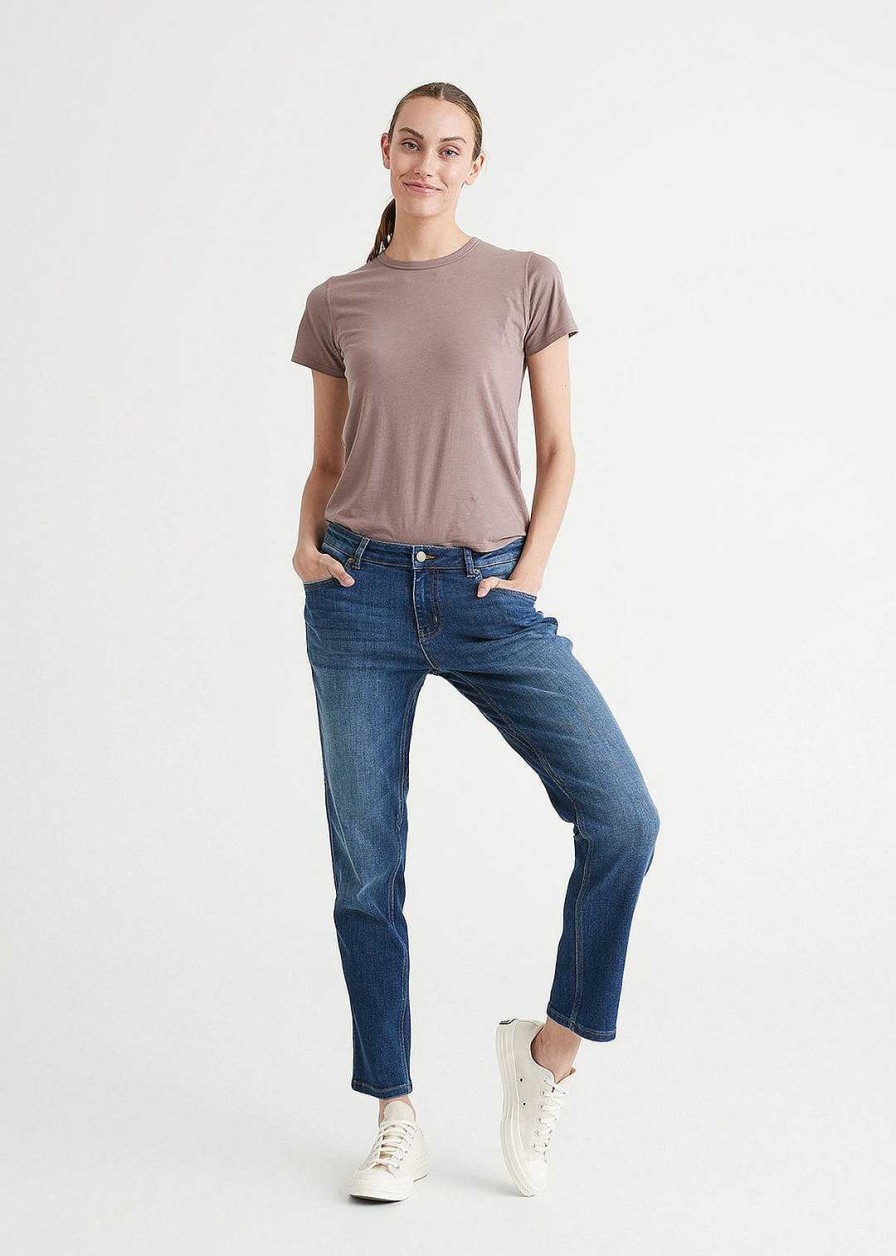 Damen Duer Hose | Performance-Denim-Girlfriend-Jeans Fur Damen