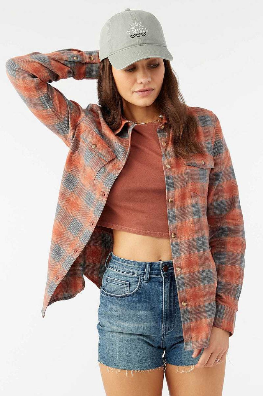 Damen O'Neill Hemden | Nash Flanellhemd Fur Damen Ton