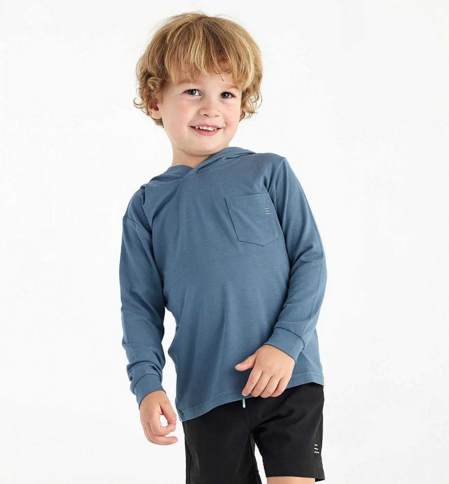 Kinder Free Fly Apparel Oberteile | Bamboo Shade Kapuzenpullover Fur Kleinkinder