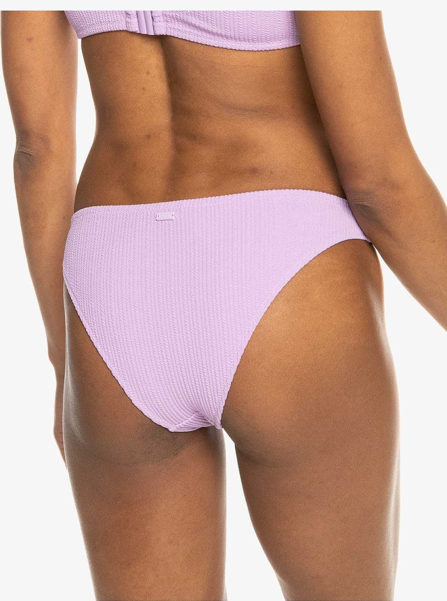 Damen Roxy Bademode | Aruba Moderate Bikinihose Krokusblutenblatt