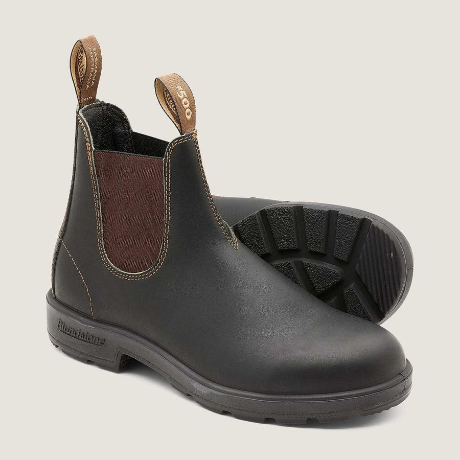 Schuhwerk Blundstone Stiefel | Unisex Original 500 Chelsea-Stiefel Stout Brown