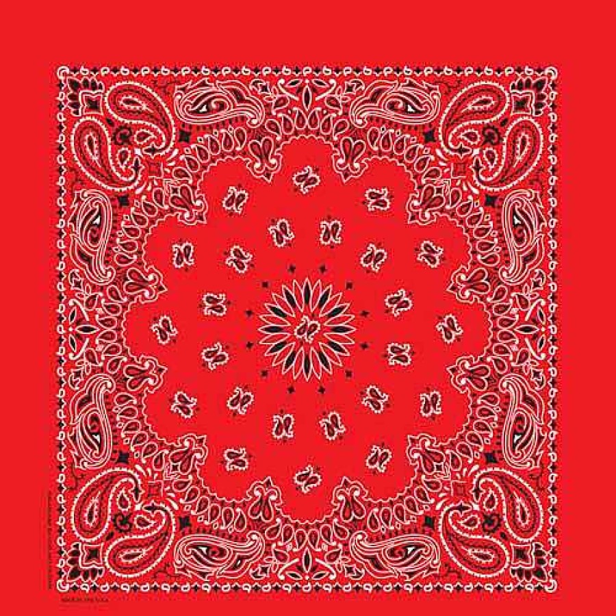 Herren Carolina Bandana Kopf- Und Halsbekleidung | Paisley-Bandana Rot