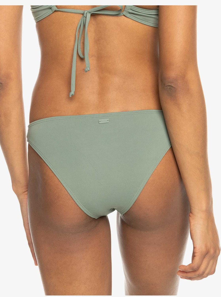 Damen Roxy Bademode | Beach Classics Moderate Bikinihose Agavengrun