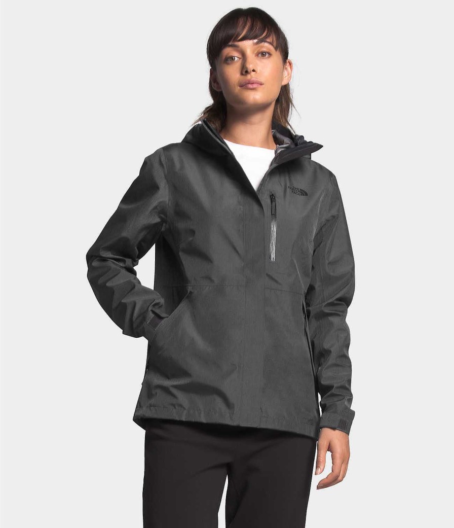 Damen The North Face Regen- Und Schneebekleidung | Dryzzle Futurelight Jacke Fur Damen Tnf Dunkelgrau Meliert