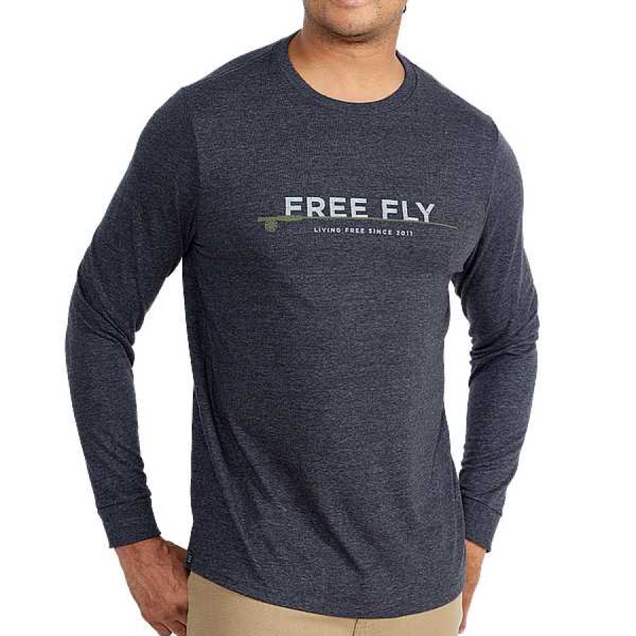 Herren Free Fly Apparel T-Shirts | Weight Langarm-T-Shirt Fur Herren Heidekohle