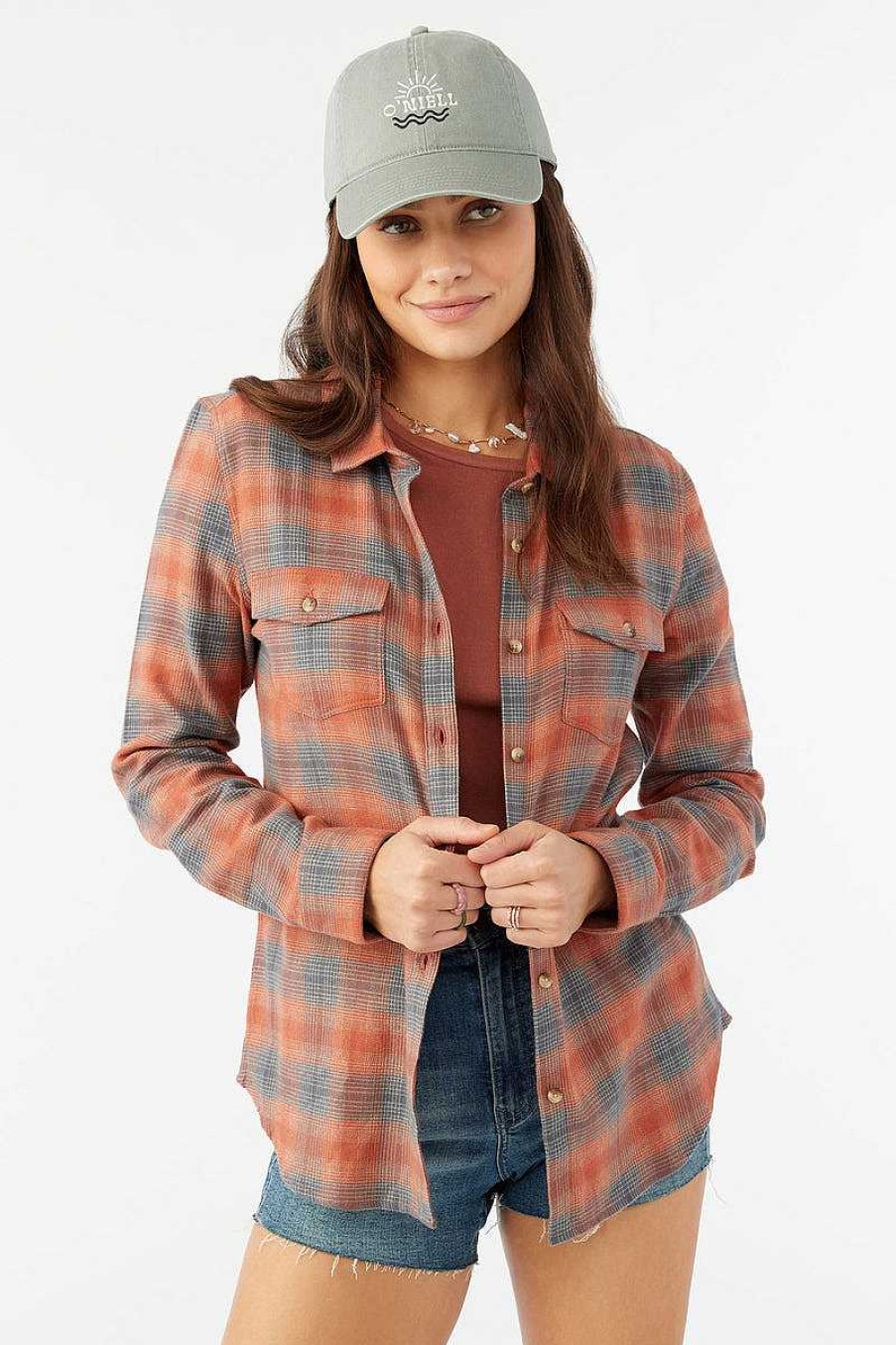 Damen O'Neill Hemden | Nash Flanellhemd Fur Damen Ton