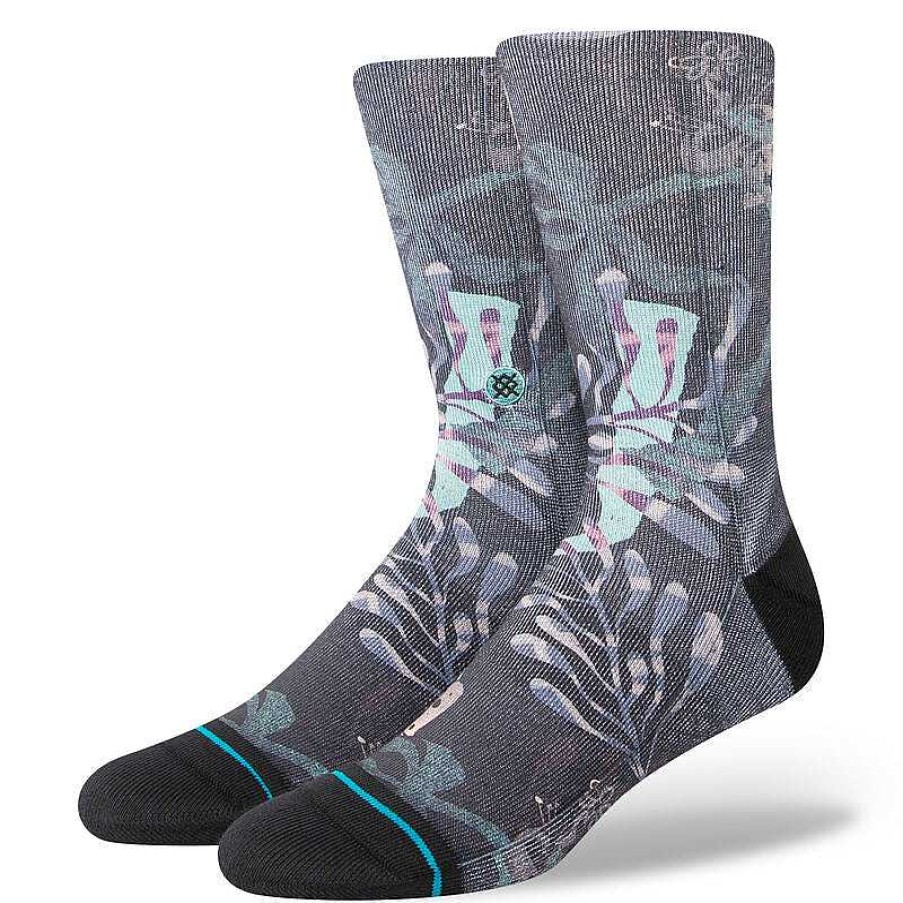 Herren Stance Socken | Trooms Poly Crew Socken Schwarz